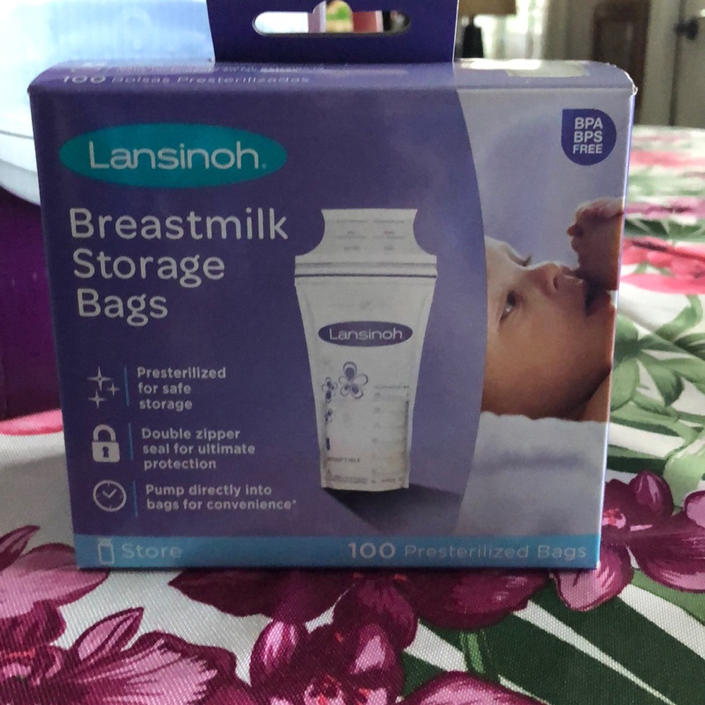 Breast milk storage bags